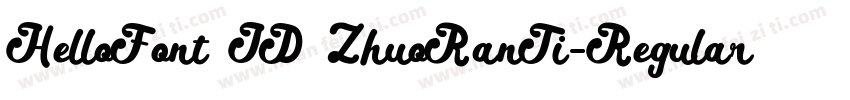 HelloFont ID ZhuoRanTi-Regular字体转换
